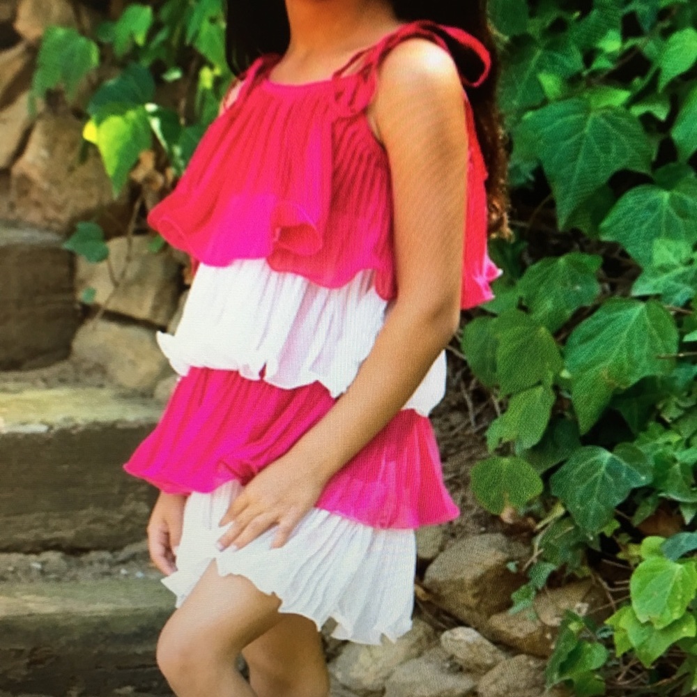 NWT Little Girls COMFY Ruffle Layered Dress ❤️ - Picture 5 of 8
